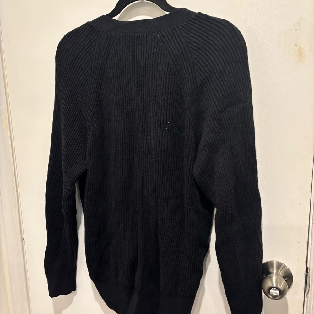 Black Ribbed Cardigan - Picture 4 of 4